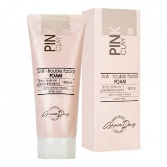 Grace Day Pink Clay Anti-Trouble Facial Foam - Пенка для умывания с розовой глиной